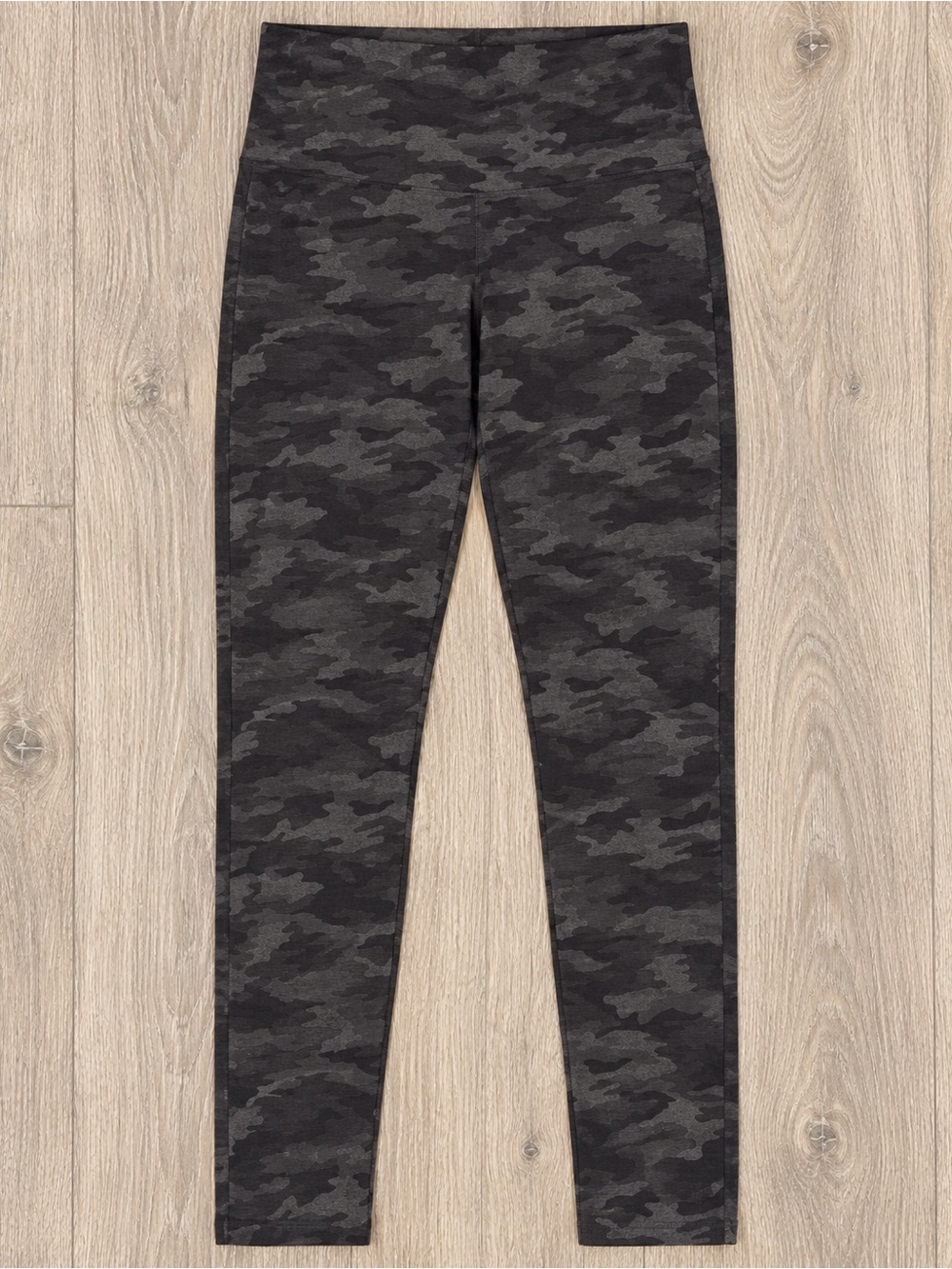 SPANX Black Charcoal Camo High Rise Shaping Leggings 1X 1TG